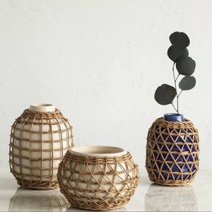 Rattan Planter White